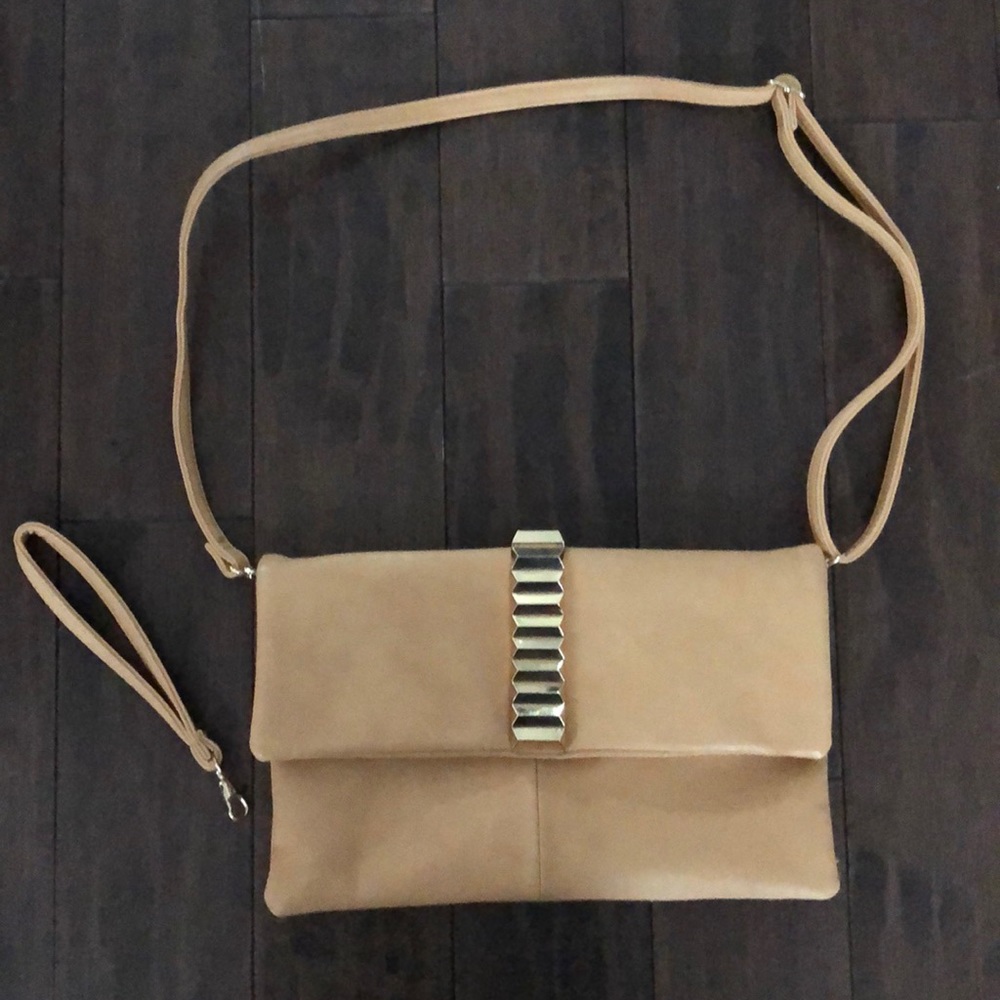 Sergio fererri purse, tan/gold